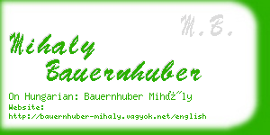 mihaly bauernhuber business card